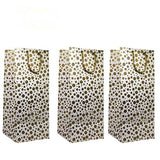 Brown Leaf Royal Premium Polka Dot Golden Print Party Favor Goodies Bag Handmade Paper Bag for Wedding,Christmas, Diwali,Birthd
