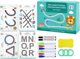 FEODRA Reusable Magic Practice Copybook Kit for Kids, Writing Practice and Pen Control Workbook Set, Educational Learning Drawin