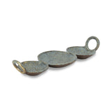 Arlo Cast Iron Brushed Gold-Blue Catchall Dish
