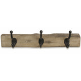Gladys Rustic Wood 3 Hook Wall Organizer