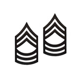 Army E7 Sergeant First Class STA-BRITE® BLACK Metal Pin-on Rank
