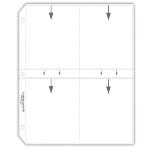 35Mm Ring Binder Photo Storage Pages - 3 1/2 X 5, Traditional Clear - Top Load, 11 1/4 X 8 1/8, 50/Bx, 52584