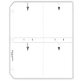 35Mm Ring Binder Photo Storage Pages - 3 1/2 X 5, Traditional Clear - Top Load, 11 1/4 X 8 1/8, 50/Bx, 52584