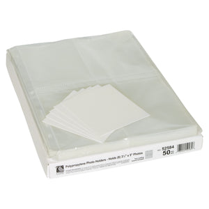 35Mm Ring Binder Photo Storage Pages - 3 1/2 X 5, Traditional Clear - Top Load, 11 1/4 X 8 1/8, 50/Bx, 52584