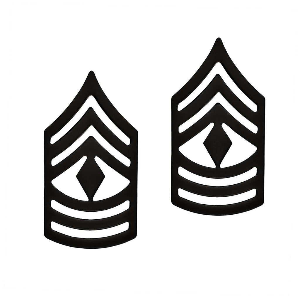 Army E8 First Sergeant STA-BRITE® BLACK Metal Pin-on Rank