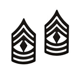 Army E8 First Sergeant STA-BRITE® BLACK Metal Pin-on Rank