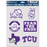 TCU Horned Frogs Decal Multi Use Fan 6 Pack Special Order