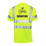 I Love Squirters - Reflective Safety T-Shirt