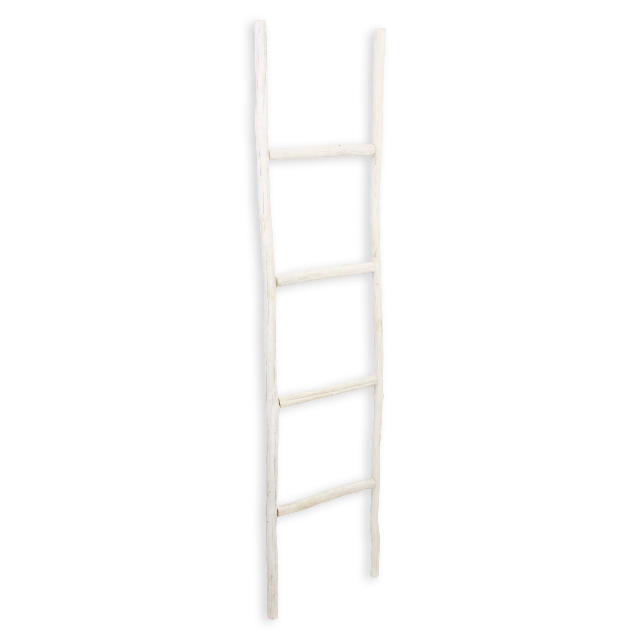 Theron White Wash Wood Ladder