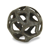 Oleta Cast Iron Abstract Natural Finish Orb - Small