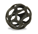 Oleta Cast Iron Abstract Natural Finish Orb - Small