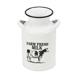 Vittorio White Lacquer Style Decorative Bovine Milk Jug - Small