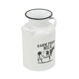 Vittorio White Lacquer Style Decorative Bovine Milk Jug - Small