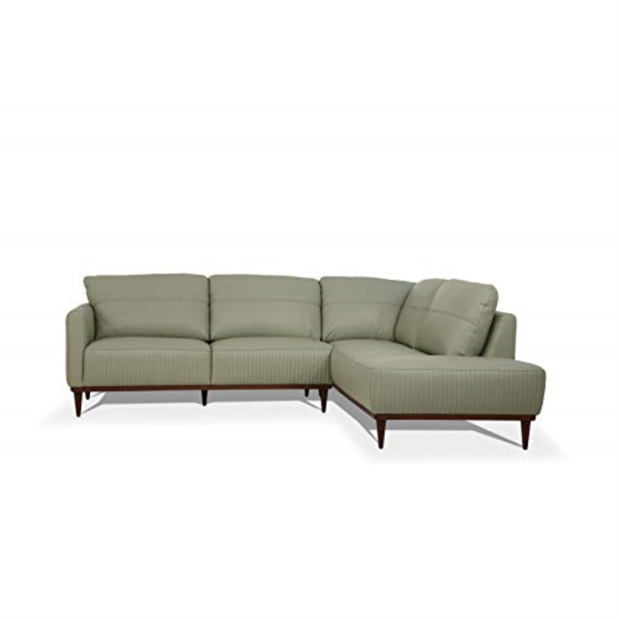Sectional Sofa Airy Green Leather