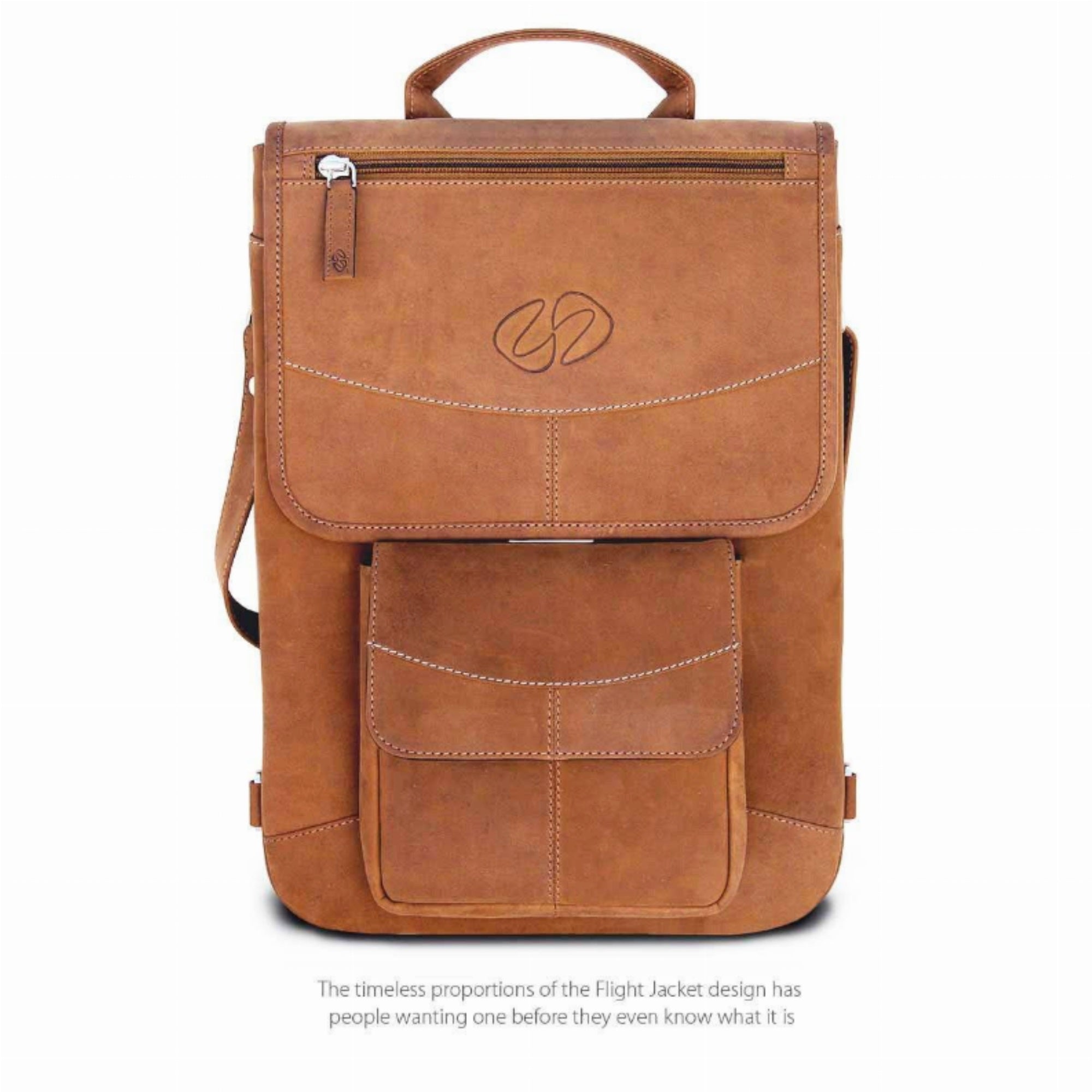 13 Maccase Premium Leather Macbook Flight Jacket With Backpack Opt - Vintage