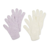 Bucky Spa Gloves (Set Of 2) - Aloe Infused - Cream-Purple