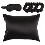 Bucky Silk-Like Satin Sleep Set - Black