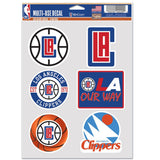 Los Angeles Clippers Decal Multi Use Fan 6 Pack Special Order