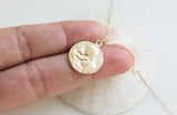 14k Gold Jesus & Mary Necklace