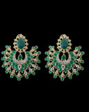 DER803 Subhana Cz earrings - Green ( READY TO SHIP )