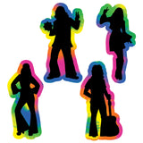 60 s Hippie Silhouettes