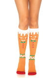 Leg Avenue Gingerbread Man Knee High Sock Multicolor Color