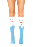 Leg Avenue Snow Man Knee High Socks. Multicolor Color