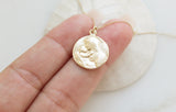14k Gold Jesus & Mary Necklace