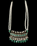 PS563 Tirmani in mint stones and beads with shell pearls ( READY TO SHIP )