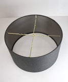 18"W x 10"H Granite Grey Drum Lampshade