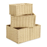 Laelia Woven Rope Rectangular Baskets (Set Of 3)