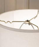 14"W x 10"H White Linen Drum Lampshade