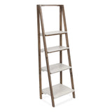 Maison Ferme 4 Tier Foldable Shelf Display With Smooth White Accent