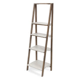 Maison Ferme 4 Tier Foldable Shelf Display With Smooth White Accent
