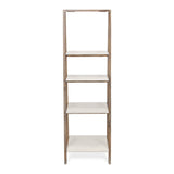 Maison Ferme 4 Tier Foldable Shelf Display With Smooth White Accent