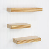 Corrabel Ridged Floating Accent Shelves (Set Of 3)