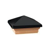 POST CAP BLACK 4X4 (Pack of 6)