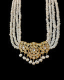 DLN1131 Moissanite Polki Rani haar with pearls ( READY TO SHIP )