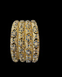 B808 Amira sapphire pearls bangles - set of 4 ( READY TO SHIP )