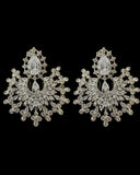 DJET95 Subhana silver plated chandbali earrings tika set ( READY TO SHIP )