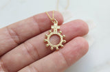 Rosary Bead Necklace 14k Gold