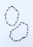 Fluorite + Lapis Lazuli + Rose Quartz || Gemstone Necklace