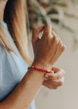 Pink Jade + 14k Gold Filled Toggle || Gemstone Bracelet or Anklet