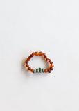 Raw Cognac Baltic Amber + Raw Turquoise Jasper || Anklet or Bracelet