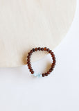 Raw Cognac Baltic Amber + Raw Aquamarine || Adult Bracelet