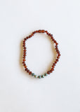 Raw Cognac Baltic Amber + Turquoise Jasper || Necklace