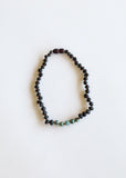 Raw Black Baltic Amber + Turquoise Jasper Necklace