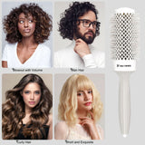 Eagle Fortress XL Ceramic + Ionic Round Hair Brush 1.69 in - Grey