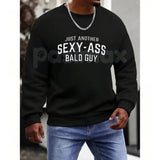 Bald Guy Print Men's Crew Neck – Fashionable Sports T-Shirt, Sweatshirt & Hoodie Collection