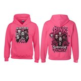 Pink Horror October Pullover Hoodie – Halloween Scary Movie Character & Pumpkin Graphic Sweatshirt